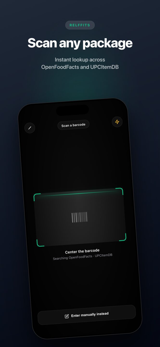 Barcode scanner: instant lookup for packaged foods