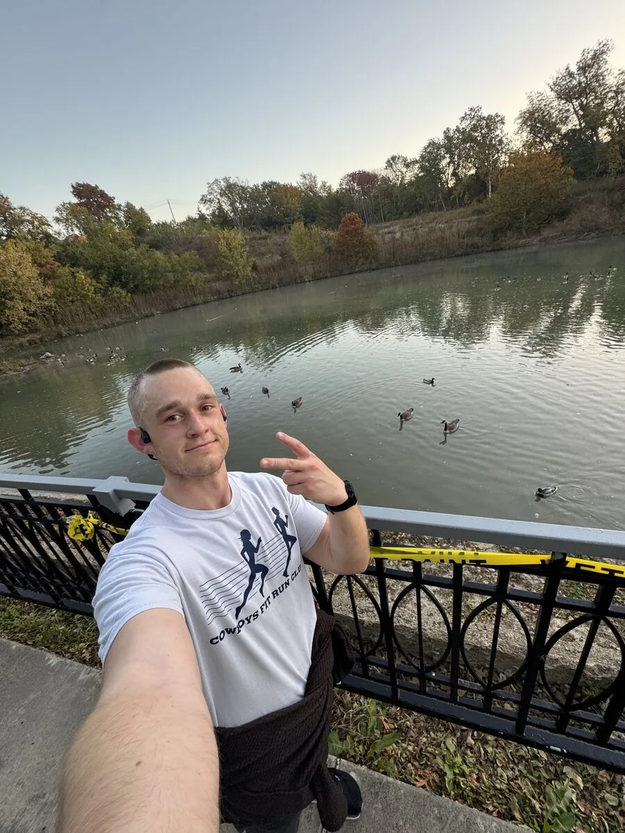 Josh Stiffler, founder of Relffits, out on a run